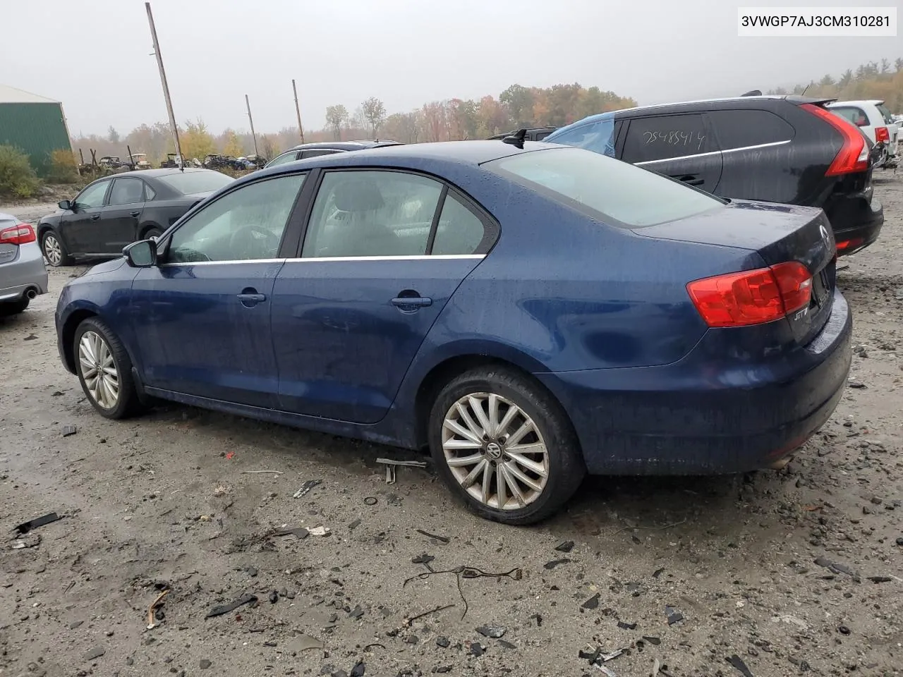 2012 Volkswagen Jetta Sel VIN: 3VWGP7AJ3CM310281 Lot: 76010614