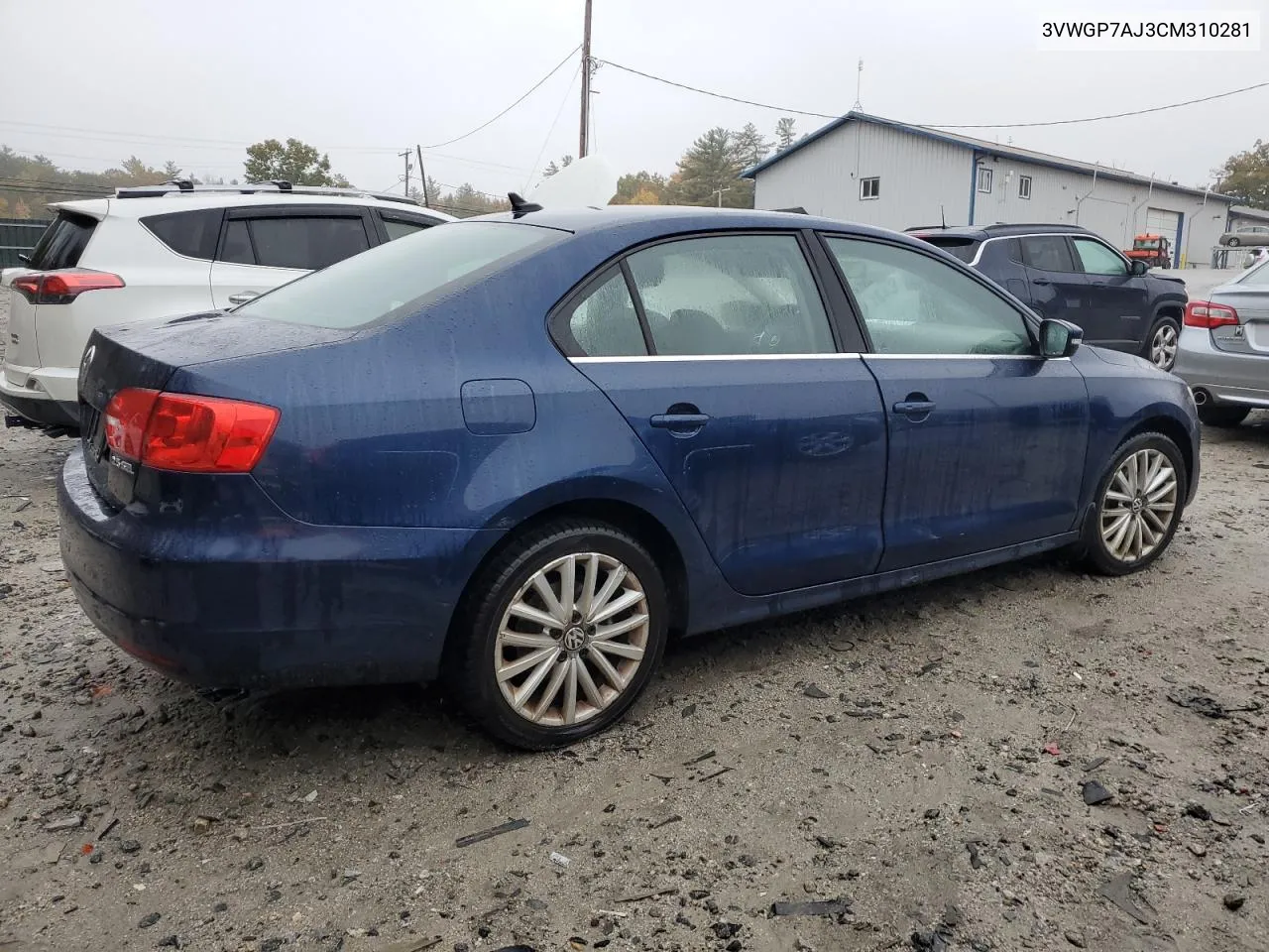 2012 Volkswagen Jetta Sel VIN: 3VWGP7AJ3CM310281 Lot: 76010614