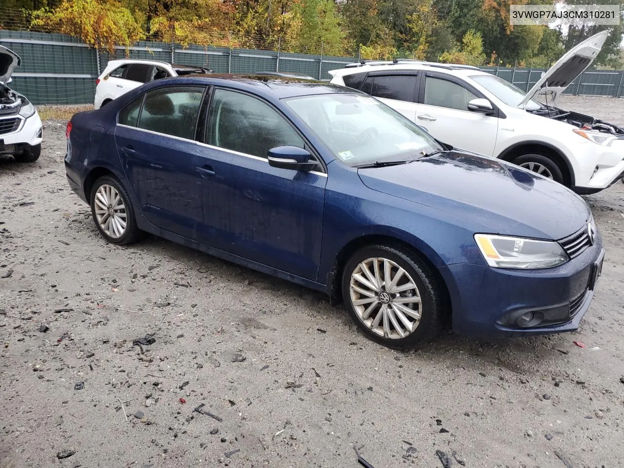 2012 Volkswagen Jetta Sel VIN: 3VWGP7AJ3CM310281 Lot: 76010614