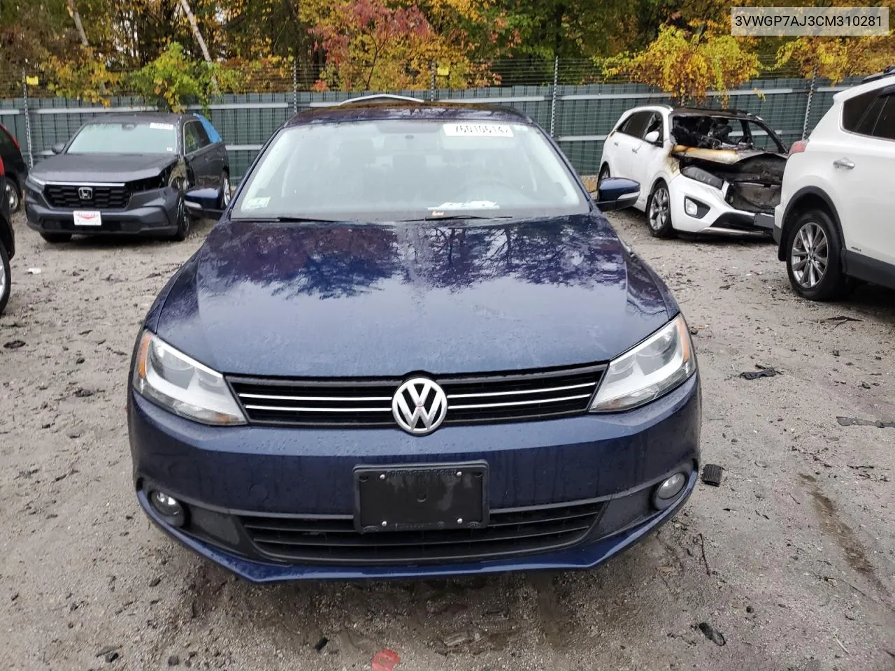 2012 Volkswagen Jetta Sel VIN: 3VWGP7AJ3CM310281 Lot: 76010614