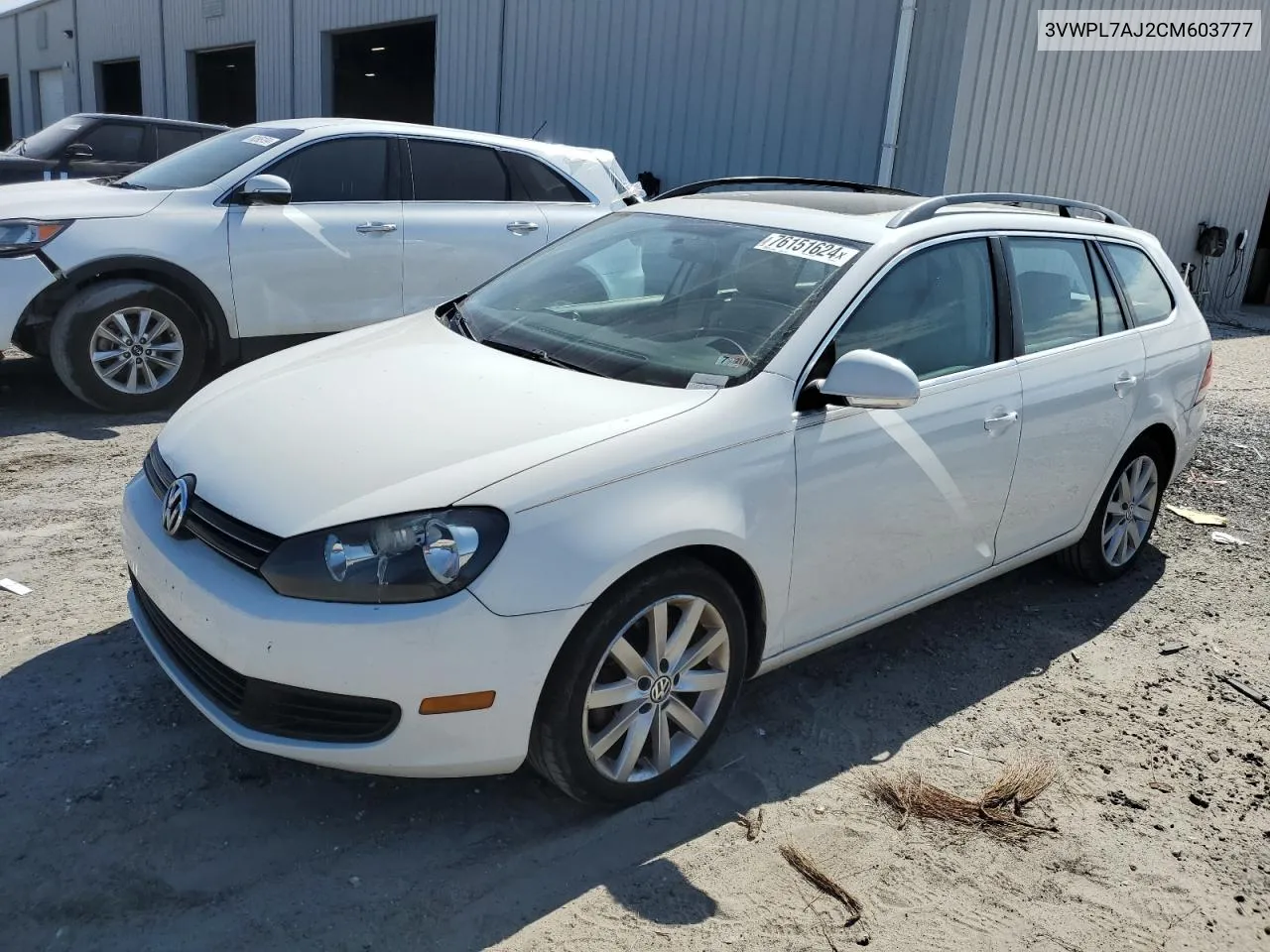 2012 Volkswagen Jetta Tdi VIN: 3VWPL7AJ2CM603777 Lot: 76151624