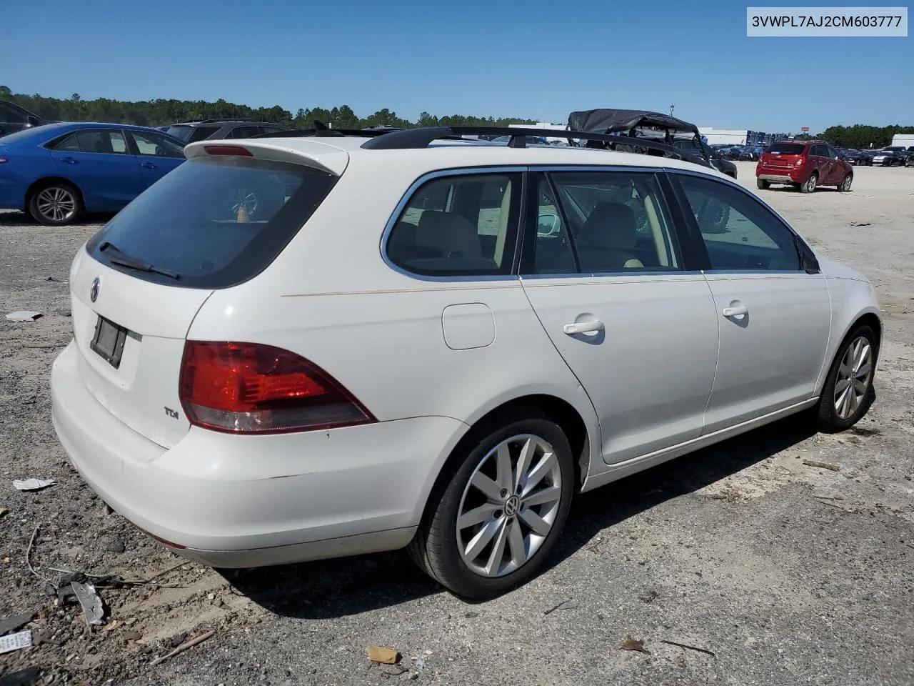 2012 Volkswagen Jetta Tdi VIN: 3VWPL7AJ2CM603777 Lot: 76151624