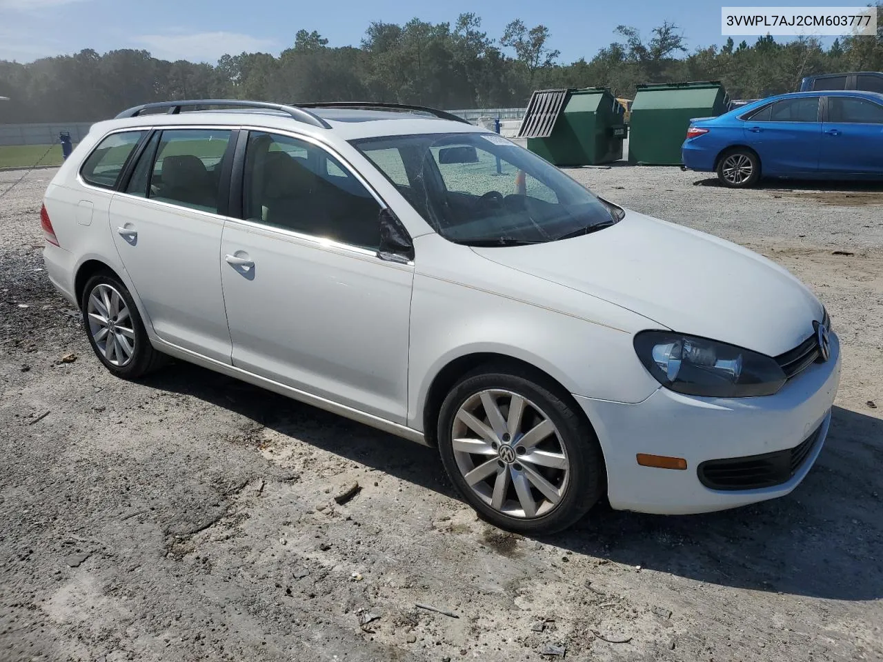 2012 Volkswagen Jetta Tdi VIN: 3VWPL7AJ2CM603777 Lot: 76151624