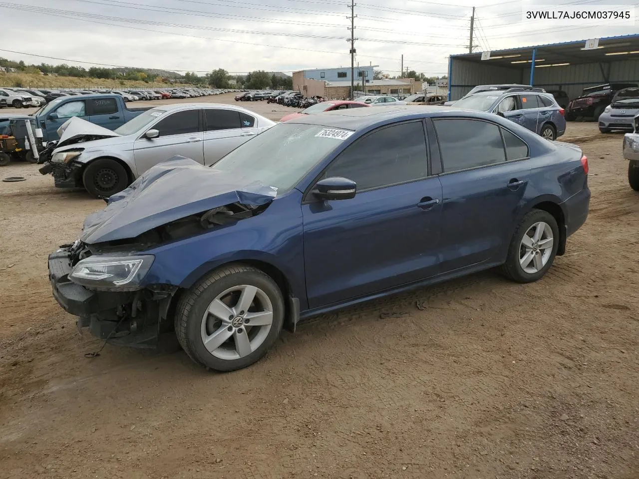 2012 Volkswagen Jetta Tdi VIN: 3VWLL7AJ6CM037945 Lot: 76324974