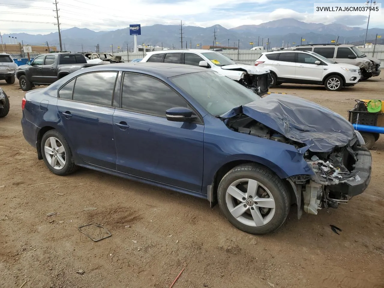 2012 Volkswagen Jetta Tdi VIN: 3VWLL7AJ6CM037945 Lot: 76324974