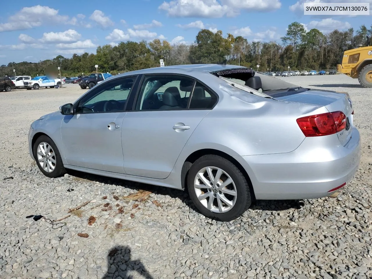 2012 Volkswagen Jetta Se VIN: 3VWDX7AJ7CM130076 Lot: 77009454