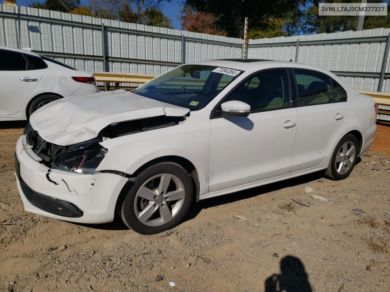 2012 Volkswagen Jetta Tdi VIN: 3VWLL7AJ3CM377327 Lot: 77094304