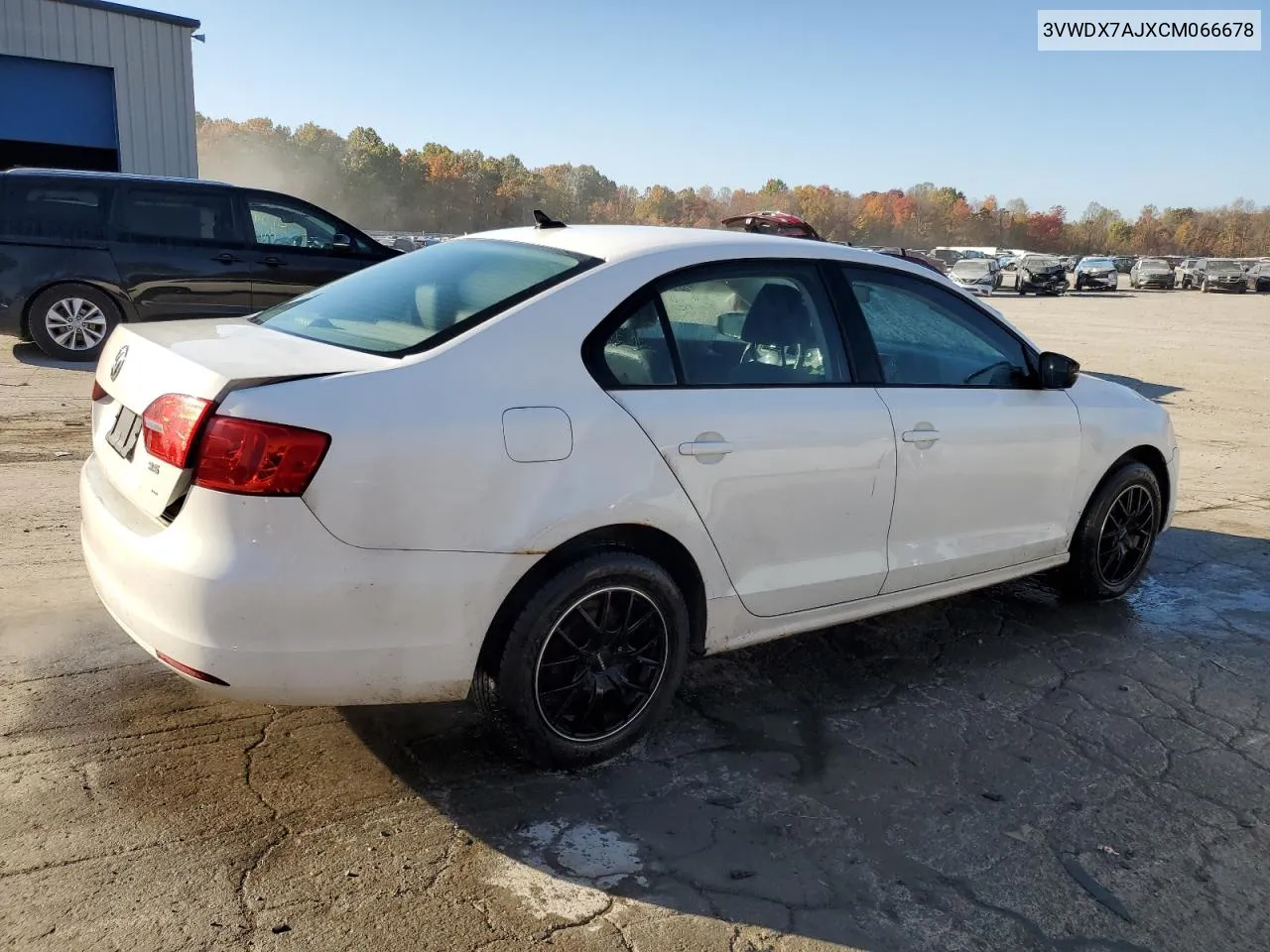 2012 Volkswagen Jetta Se VIN: 3VWDX7AJXCM066678 Lot: 77174984