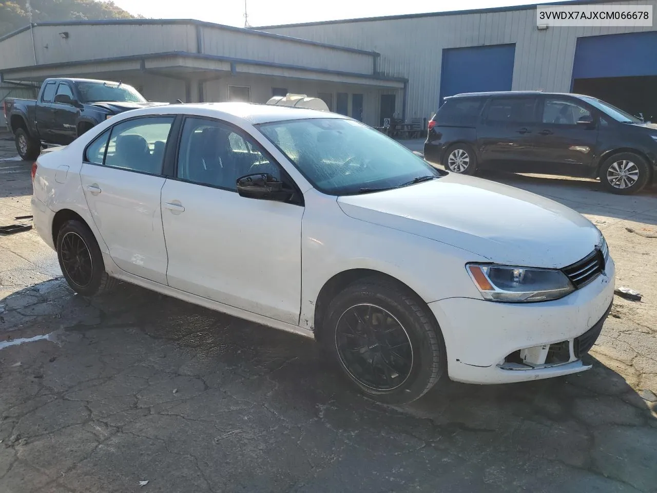 2012 Volkswagen Jetta Se VIN: 3VWDX7AJXCM066678 Lot: 77174984