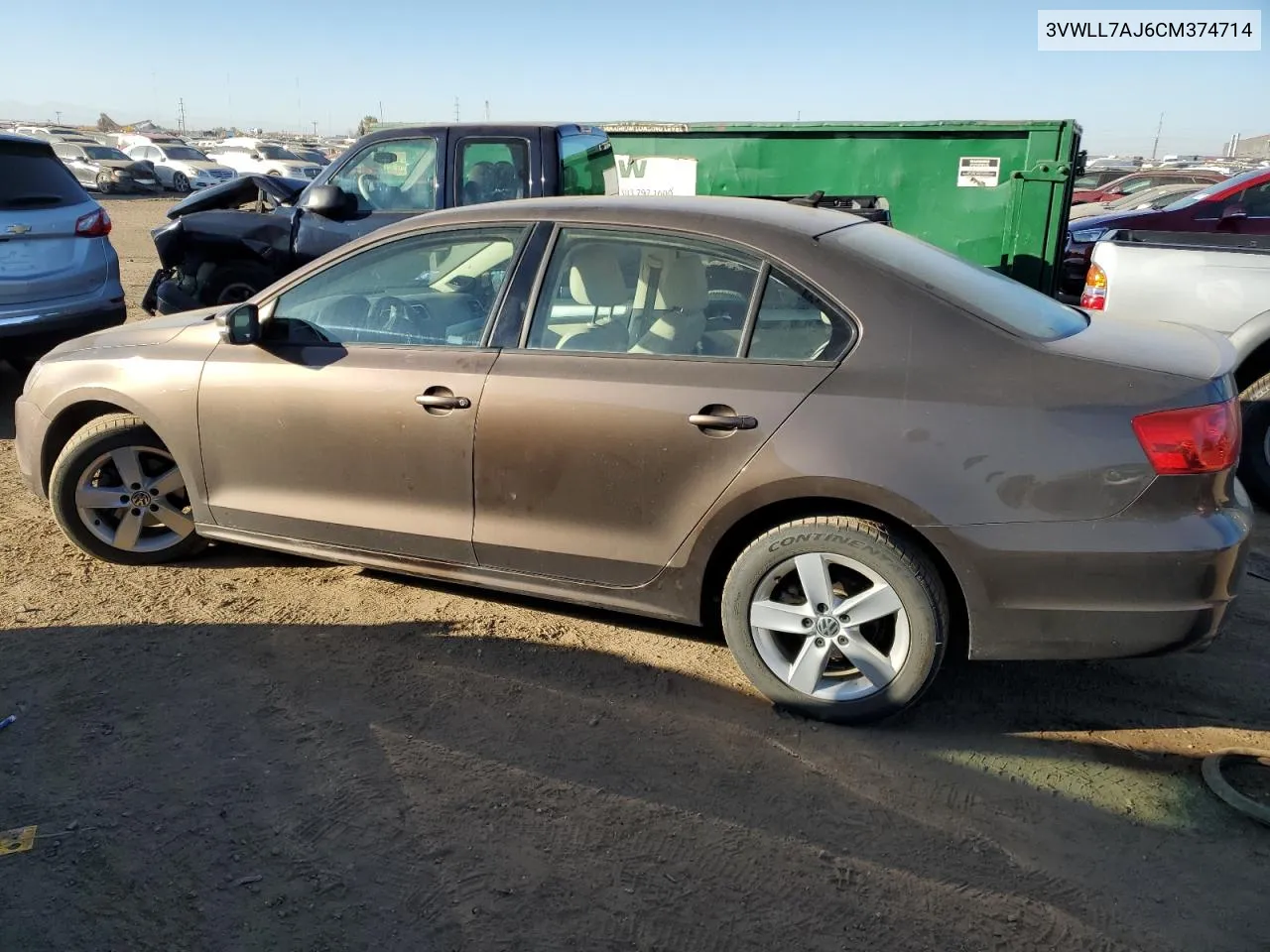 2012 Volkswagen Jetta Tdi VIN: 3VWLL7AJ6CM374714 Lot: 77303604