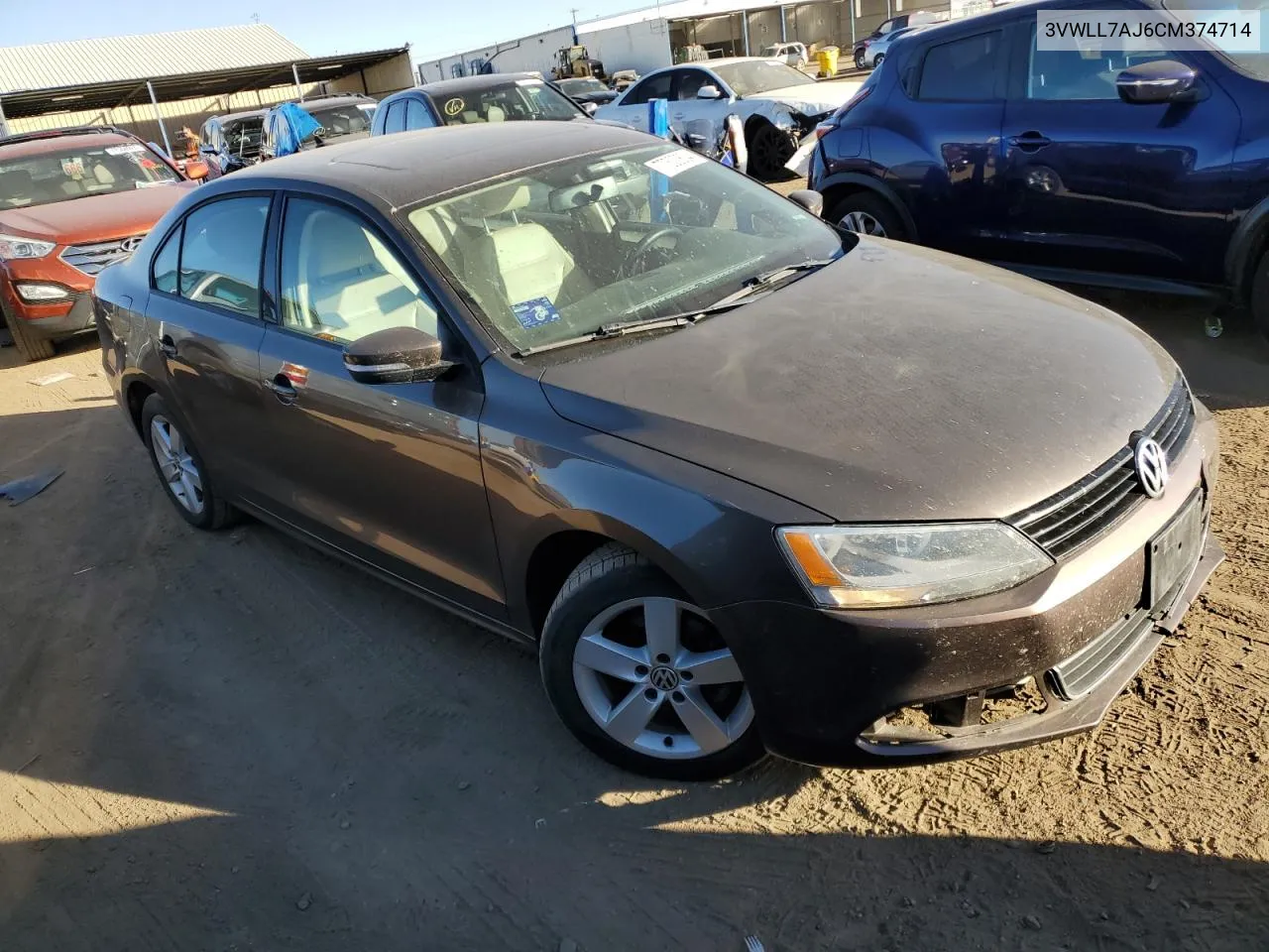 2012 Volkswagen Jetta Tdi VIN: 3VWLL7AJ6CM374714 Lot: 77303604