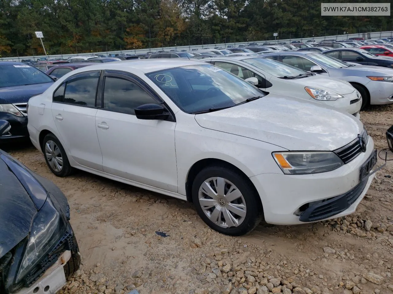 2012 Volkswagen Jetta Base VIN: 3VW1K7AJ1CM382763 Lot: 77495674