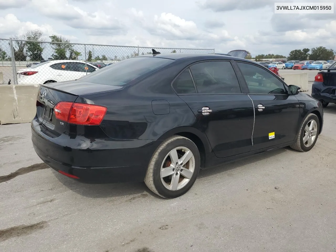 2012 Volkswagen Jetta Tdi VIN: 3VWLL7AJXCM015950 Lot: 77907044