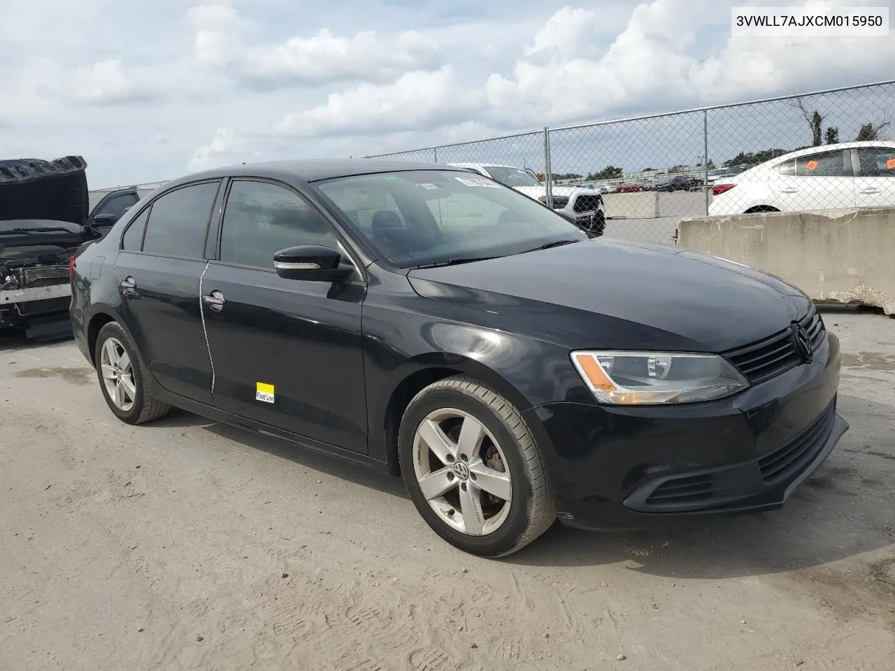 2012 Volkswagen Jetta Tdi VIN: 3VWLL7AJXCM015950 Lot: 77907044