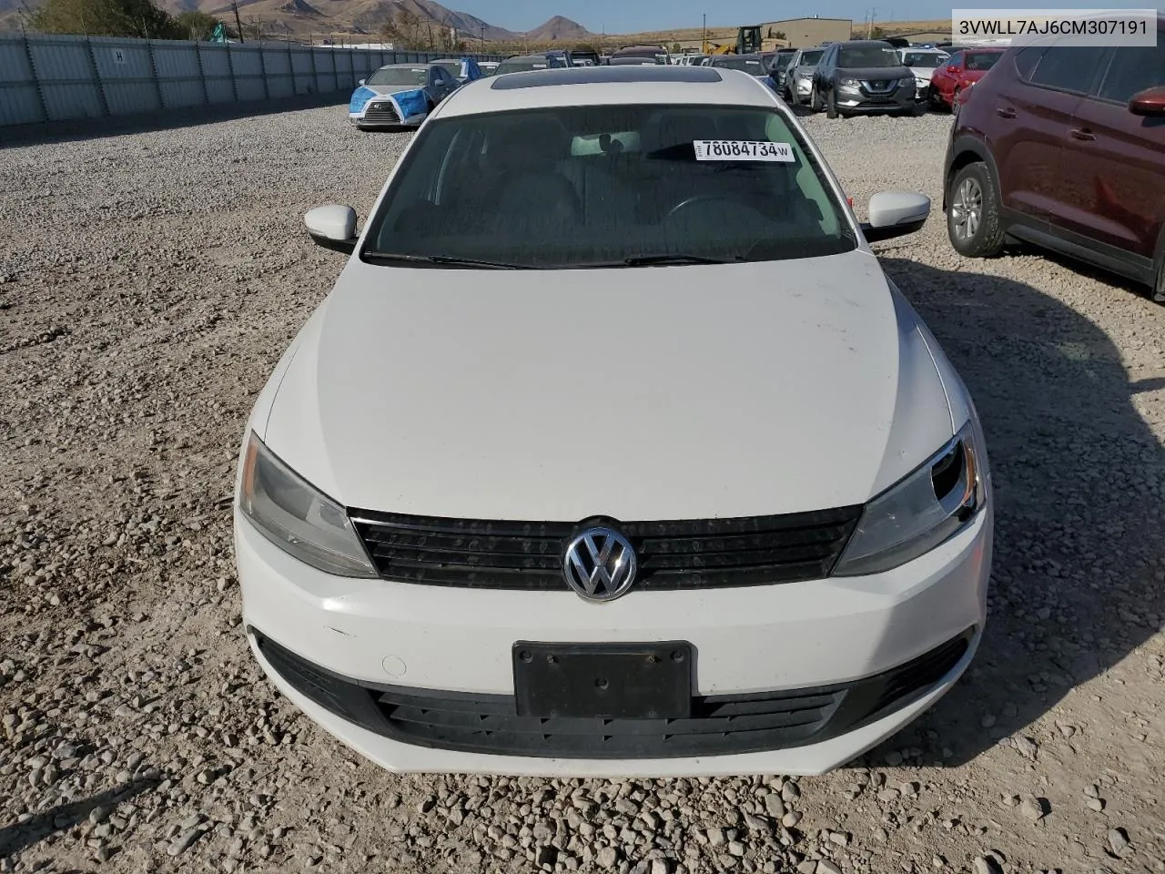 2012 Volkswagen Jetta Tdi VIN: 3VWLL7AJ6CM307191 Lot: 78084734