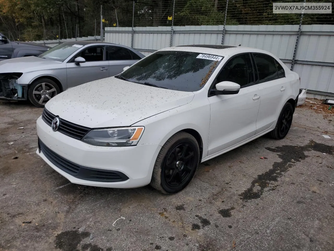 2012 Volkswagen Jetta Se VIN: 3VWDX7AJ9CM355924 Lot: 78496944