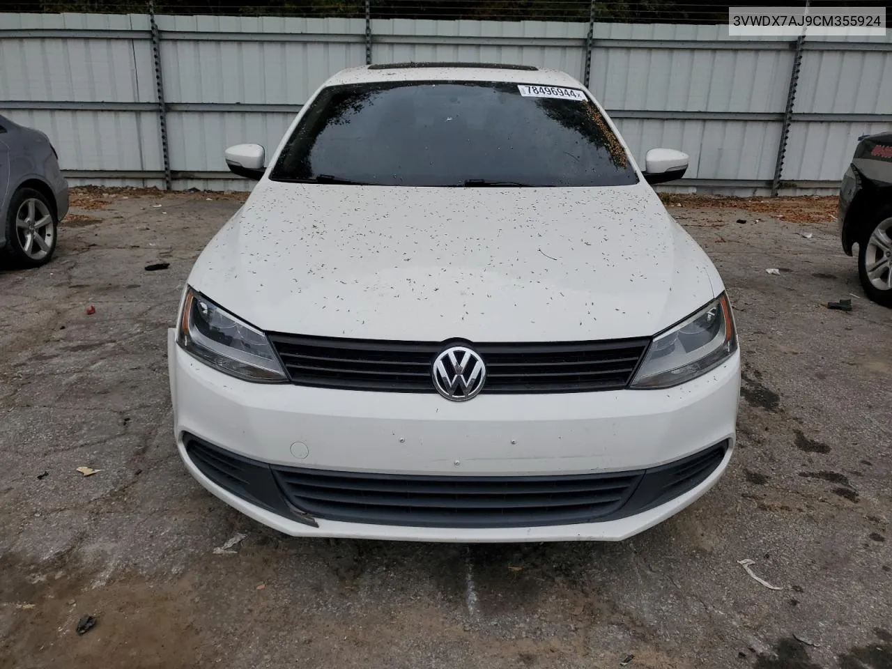 2012 Volkswagen Jetta Se VIN: 3VWDX7AJ9CM355924 Lot: 78496944