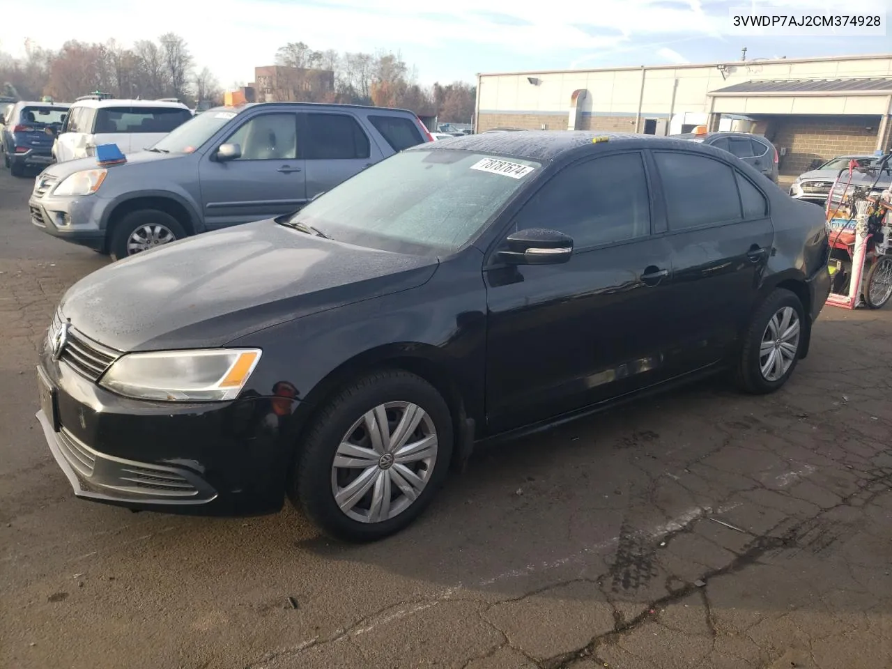 2012 Volkswagen Jetta Se VIN: 3VWDP7AJ2CM374928 Lot: 78787674