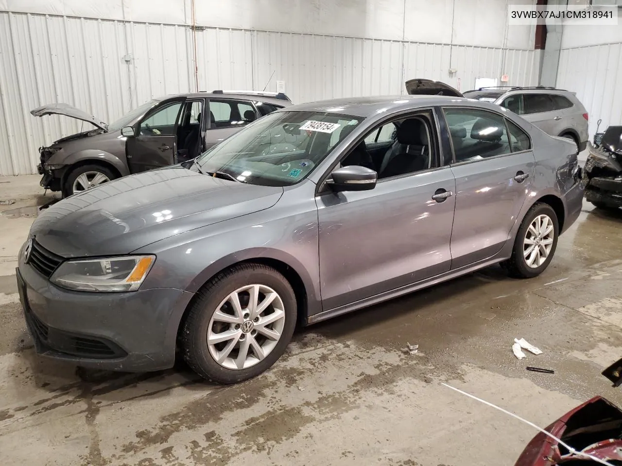 2012 Volkswagen Jetta Se VIN: 3VWBX7AJ1CM318941 Lot: 79438154