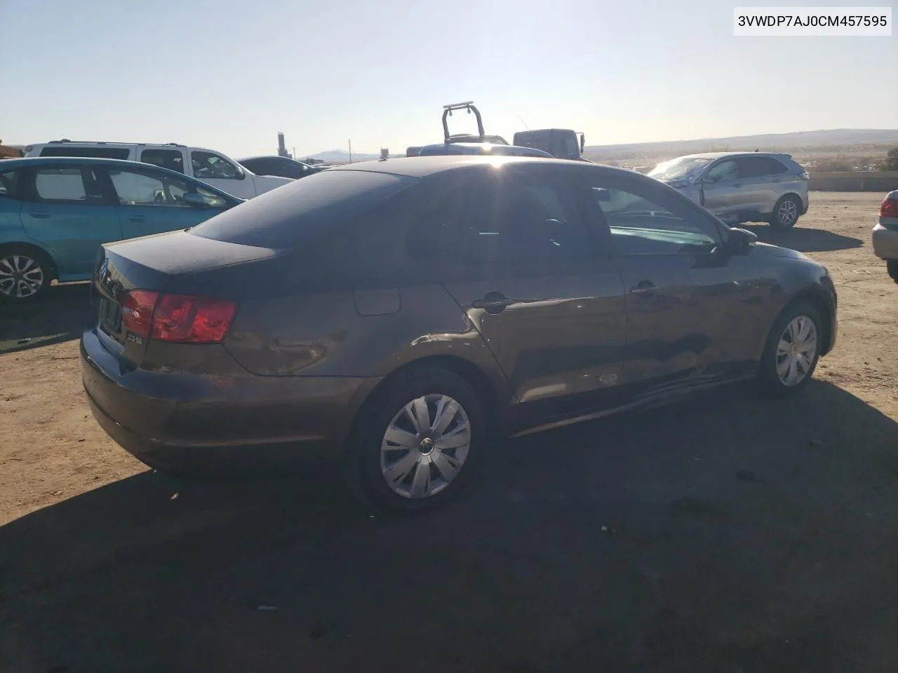 2012 Volkswagen Jetta Se VIN: 3VWDP7AJ0CM457595 Lot: 79505724