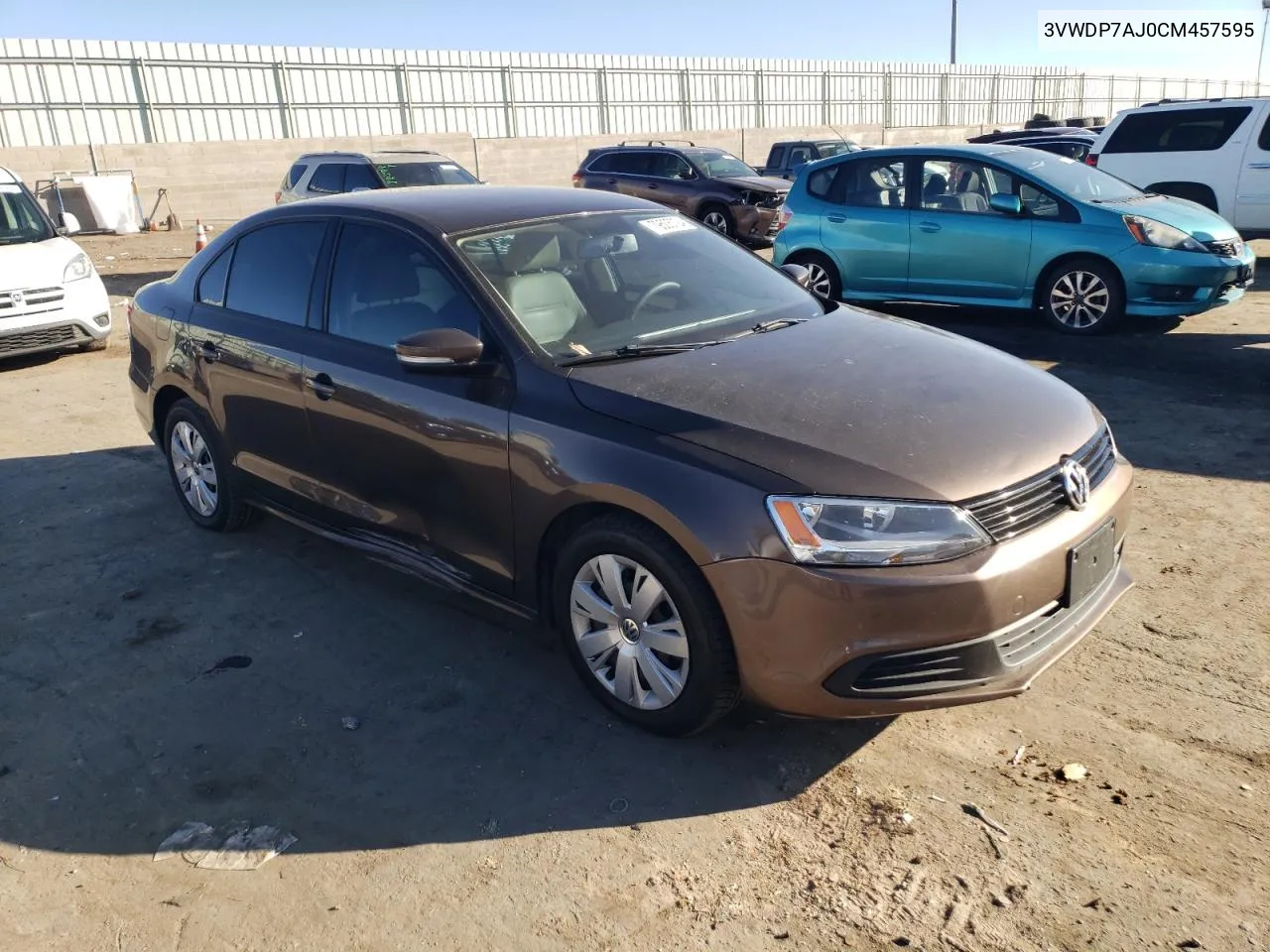 2012 Volkswagen Jetta Se VIN: 3VWDP7AJ0CM457595 Lot: 79505724