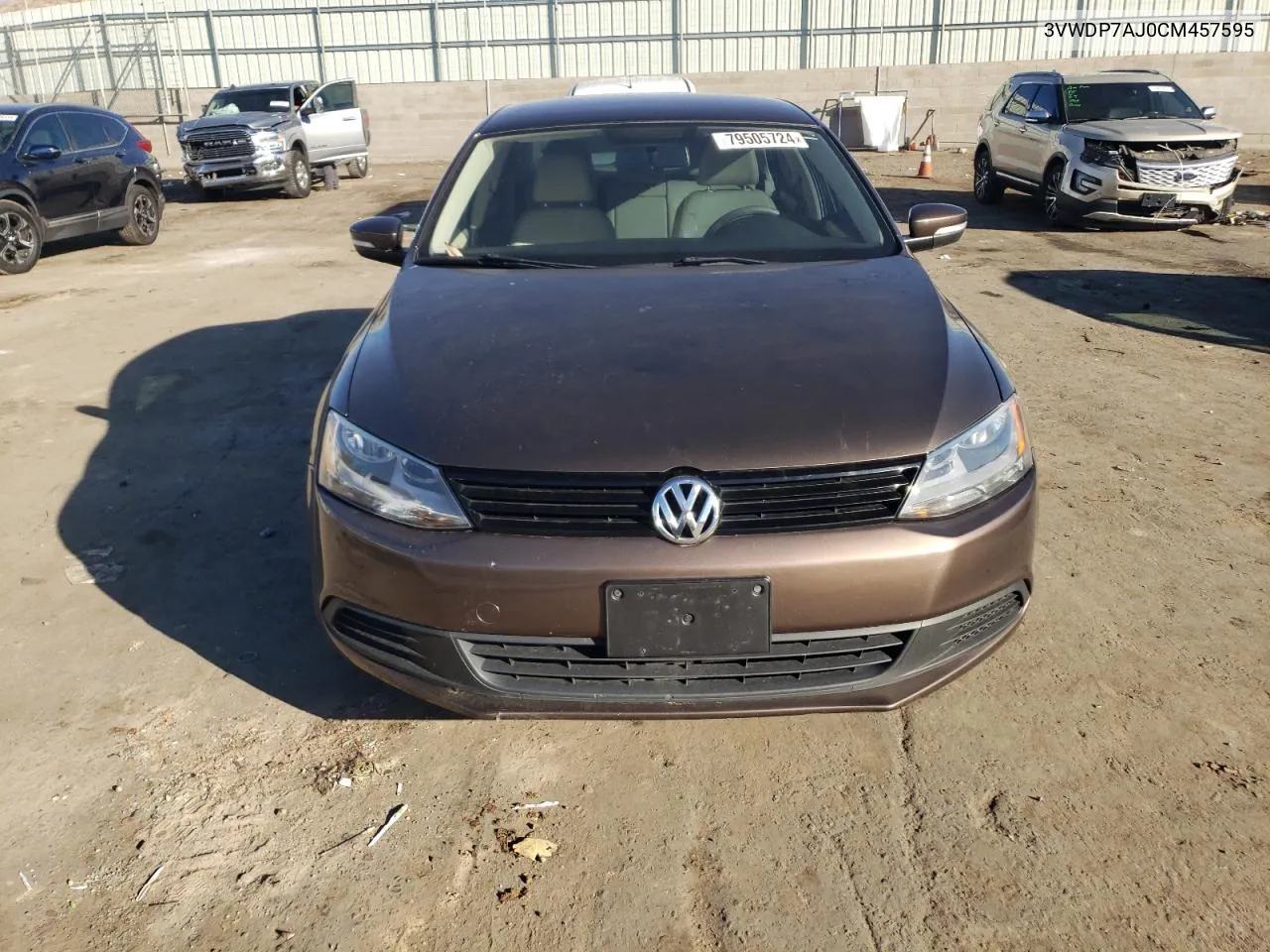 2012 Volkswagen Jetta Se VIN: 3VWDP7AJ0CM457595 Lot: 79505724