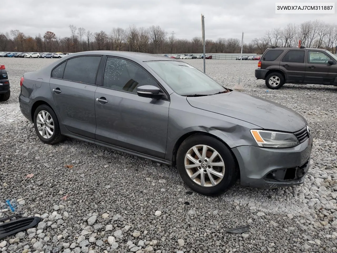 2012 Volkswagen Jetta Se VIN: 3VWDX7AJ7CM311887 Lot: 79506114