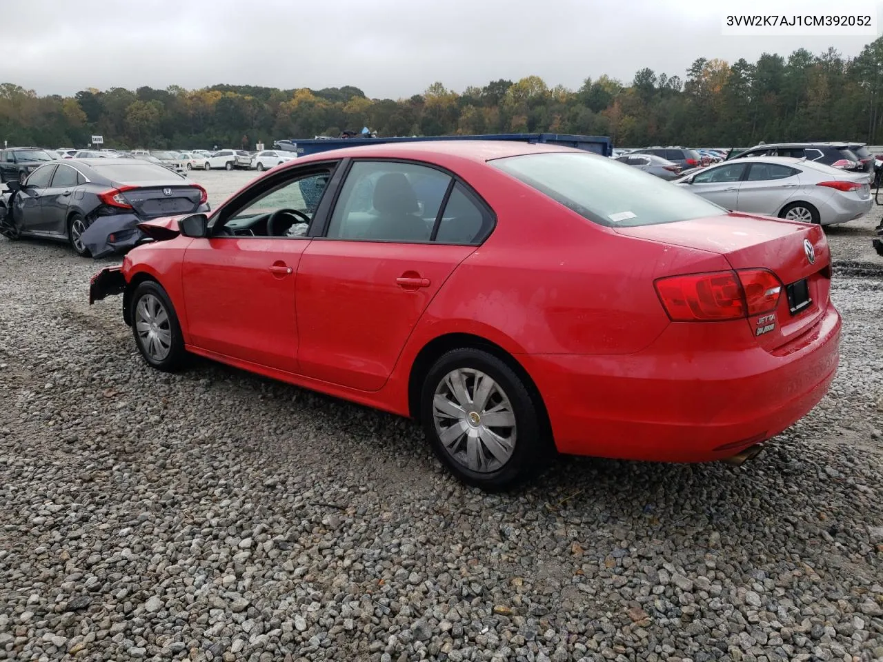 2012 Volkswagen Jetta Base VIN: 3VW2K7AJ1CM392052 Lot: 79888414