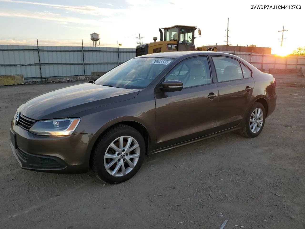 2012 Volkswagen Jetta Se VIN: 3VWDP7AJ1CM412763 Lot: 79992274