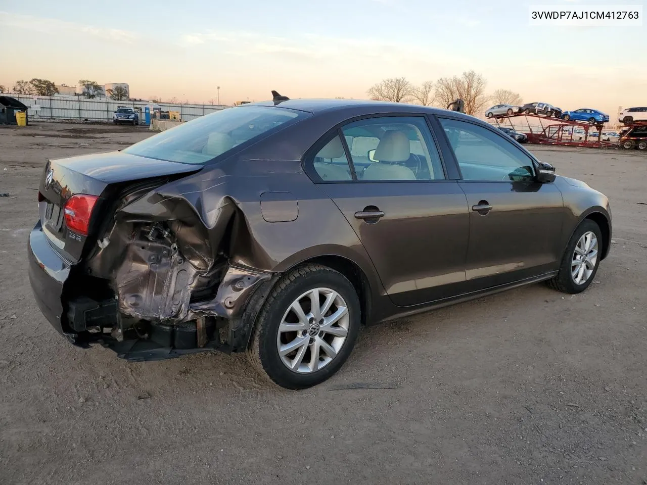 2012 Volkswagen Jetta Se VIN: 3VWDP7AJ1CM412763 Lot: 79992274