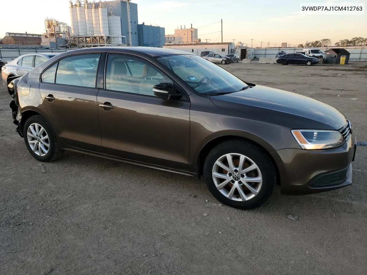 2012 Volkswagen Jetta Se VIN: 3VWDP7AJ1CM412763 Lot: 79992274