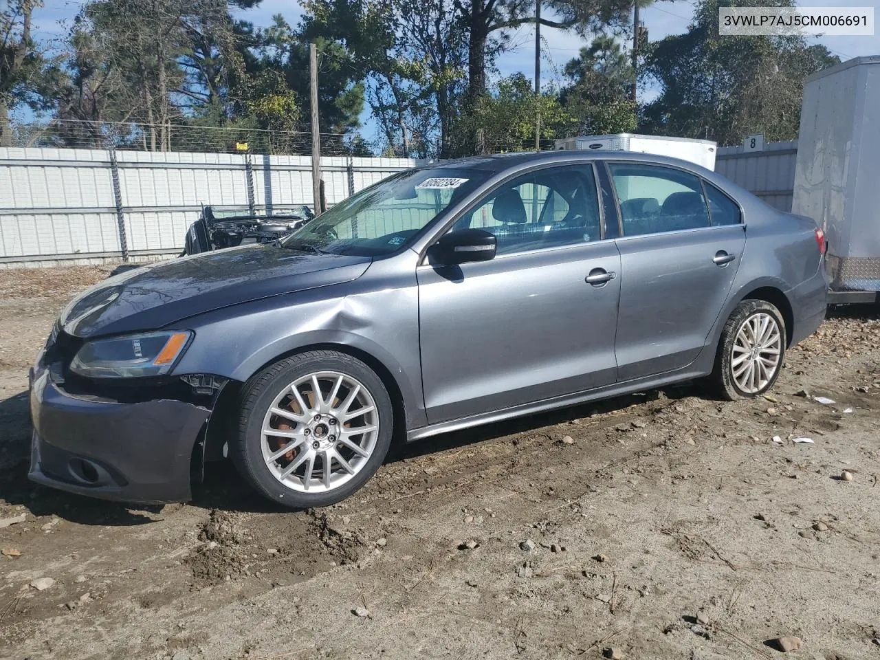 2012 Volkswagen Jetta Sel VIN: 3VWLP7AJ5CM006691 Lot: 80502384