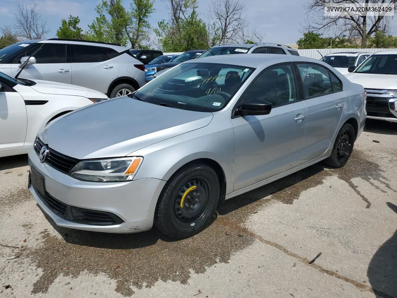 2013 Volkswagen Jetta Base VIN: 3VW2K7AJ2DM362429 Lot: 49935234