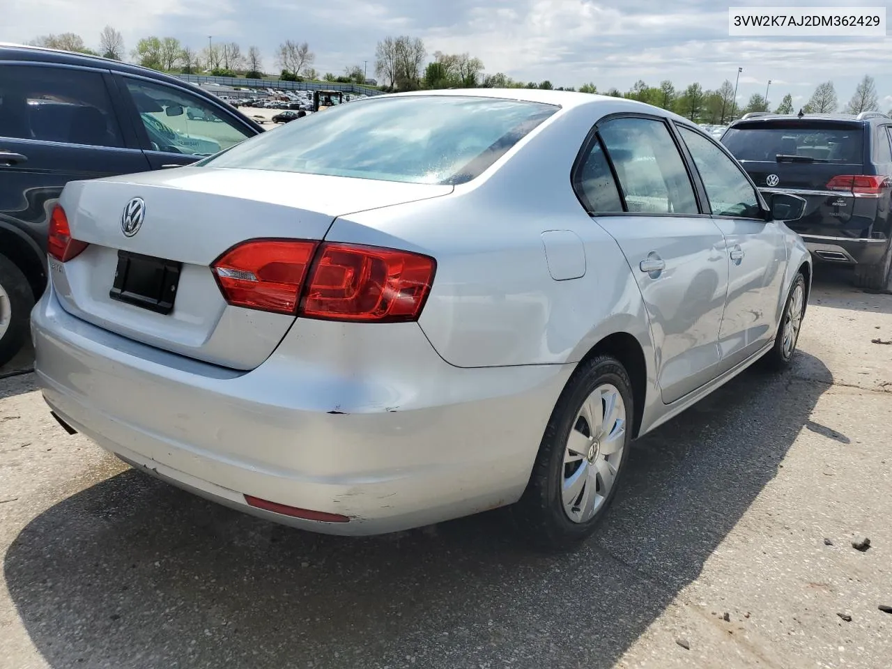 2013 Volkswagen Jetta Base VIN: 3VW2K7AJ2DM362429 Lot: 49935234