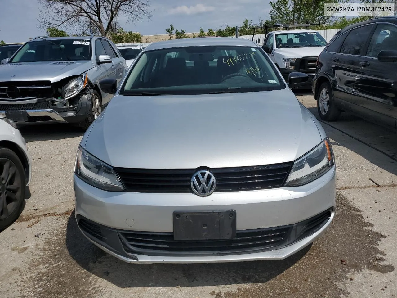 2013 Volkswagen Jetta Base VIN: 3VW2K7AJ2DM362429 Lot: 49935234