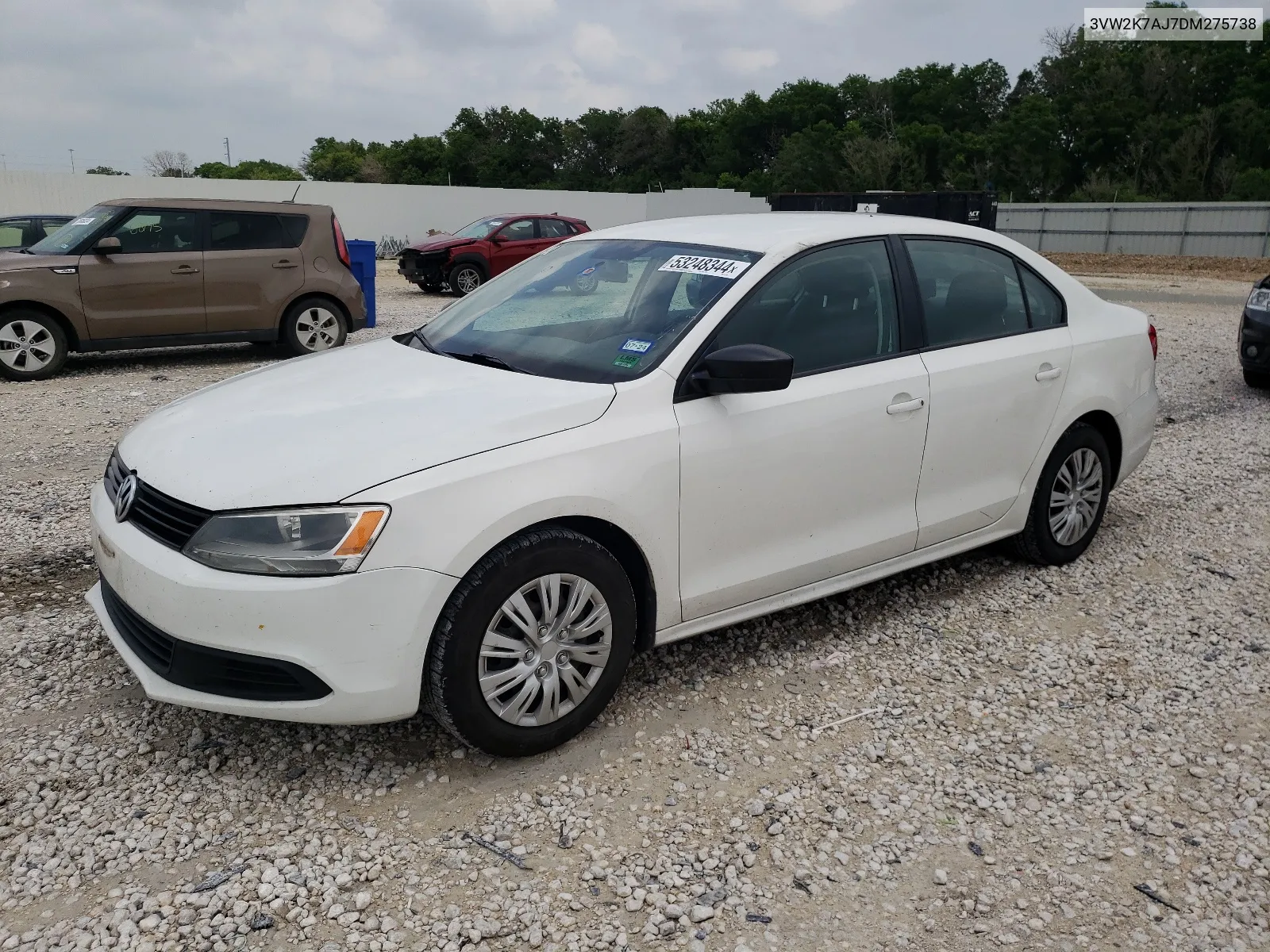 2013 Volkswagen Jetta Base VIN: 3VW2K7AJ7DM275738 Lot: 53248344