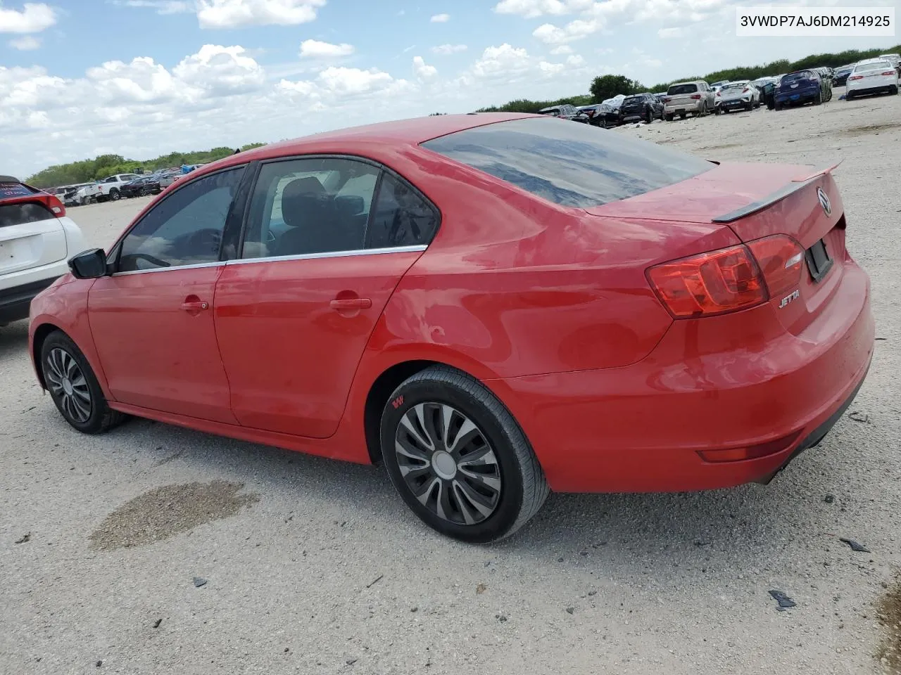 2013 Volkswagen Jetta Se VIN: 3VWDP7AJ6DM214925 Lot: 63723194