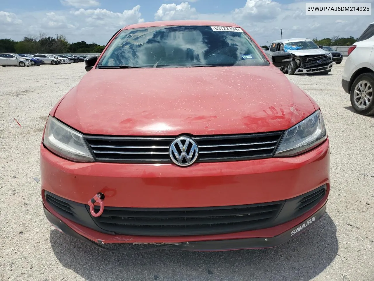 2013 Volkswagen Jetta Se VIN: 3VWDP7AJ6DM214925 Lot: 63723194