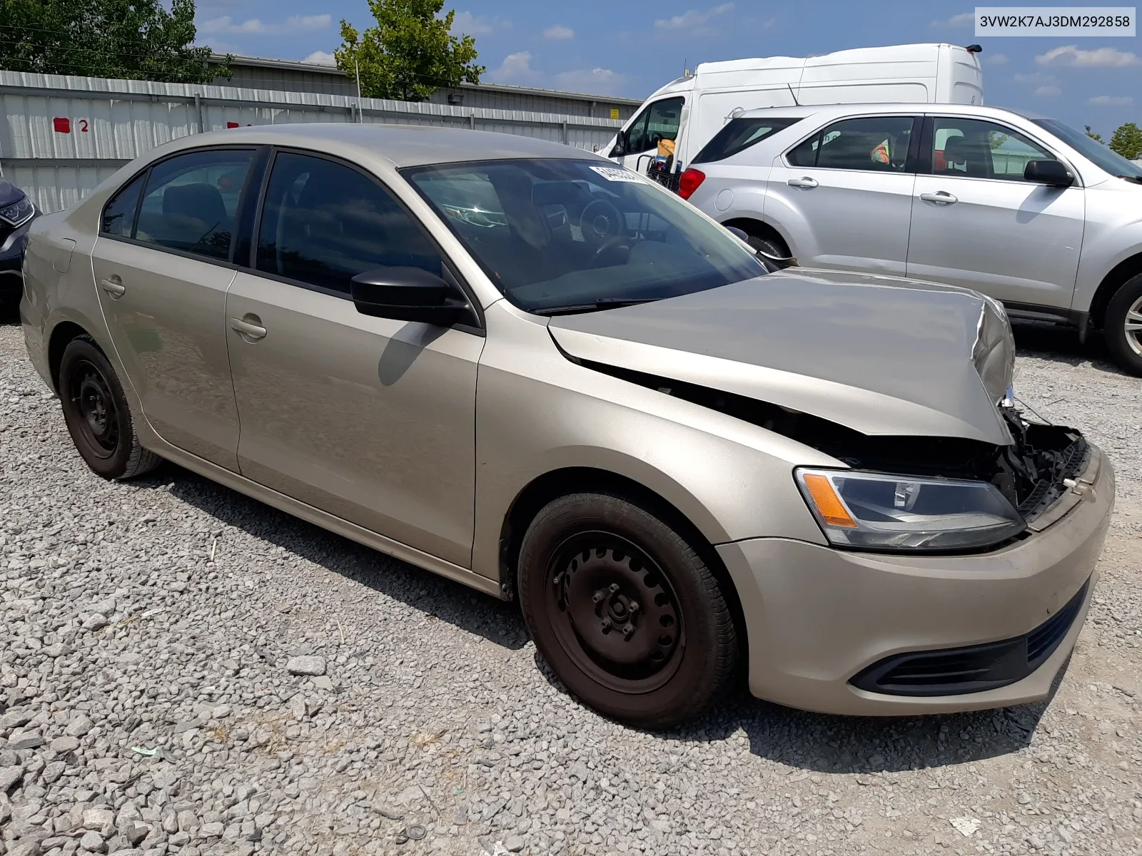 2013 Volkswagen Jetta Base VIN: 3VW2K7AJ3DM292858 Lot: 64405324