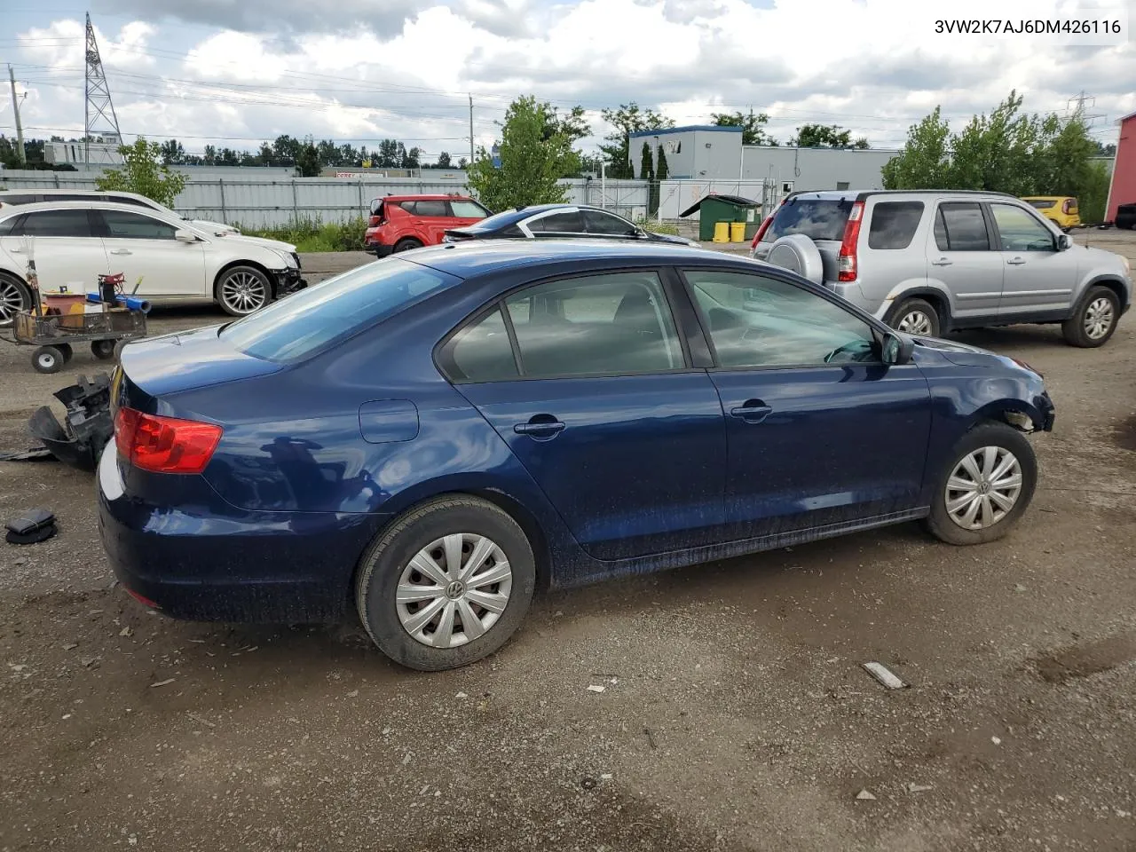 2013 Volkswagen Jetta Base VIN: 3VW2K7AJ6DM426116 Lot: 66859554