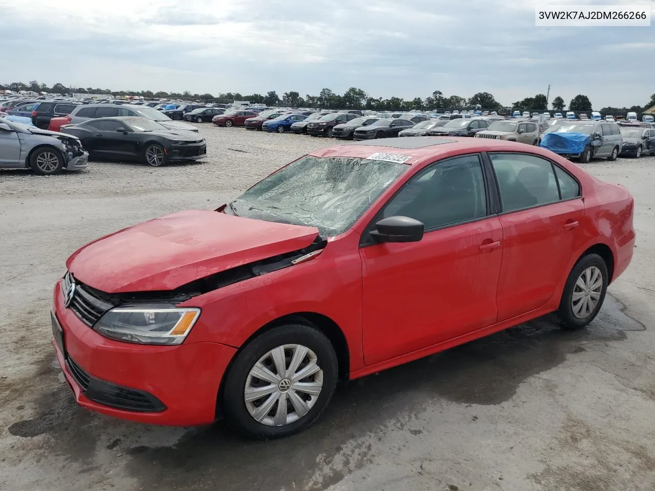 2013 Volkswagen Jetta Base VIN: 3VW2K7AJ2DM266266 Lot: 69619644