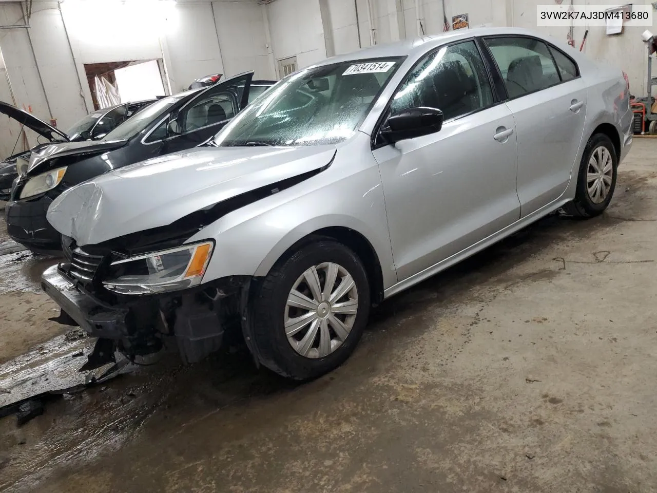 2013 Volkswagen Jetta Base VIN: 3VW2K7AJ3DM413680 Lot: 70341514