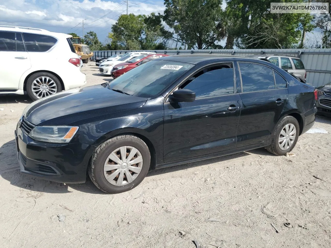 2013 Volkswagen Jetta Base VIN: 3VW2K7AJ1DM267862 Lot: 72936994