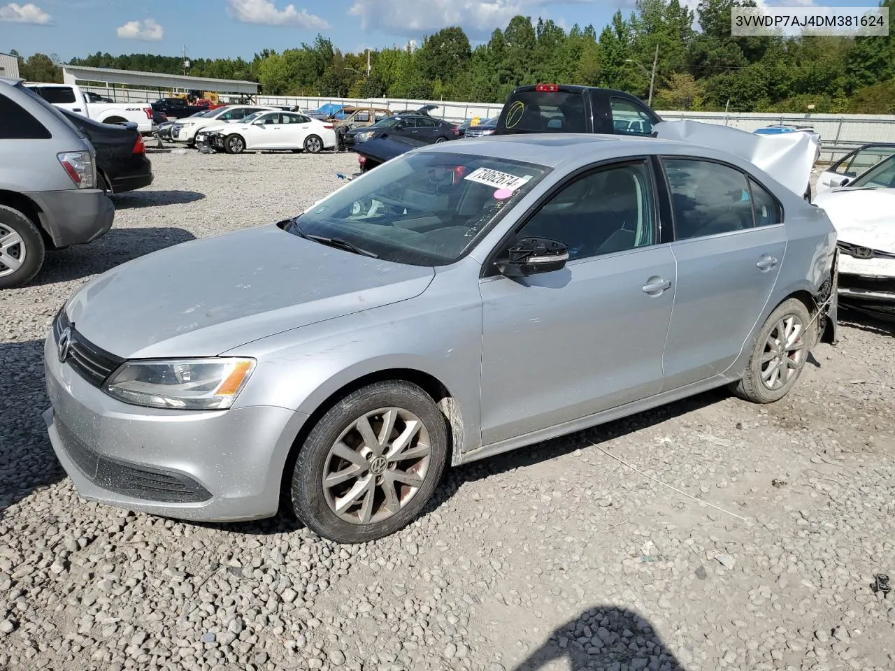 2013 Volkswagen Jetta Se VIN: 3VWDP7AJ4DM381624 Lot: 73062674