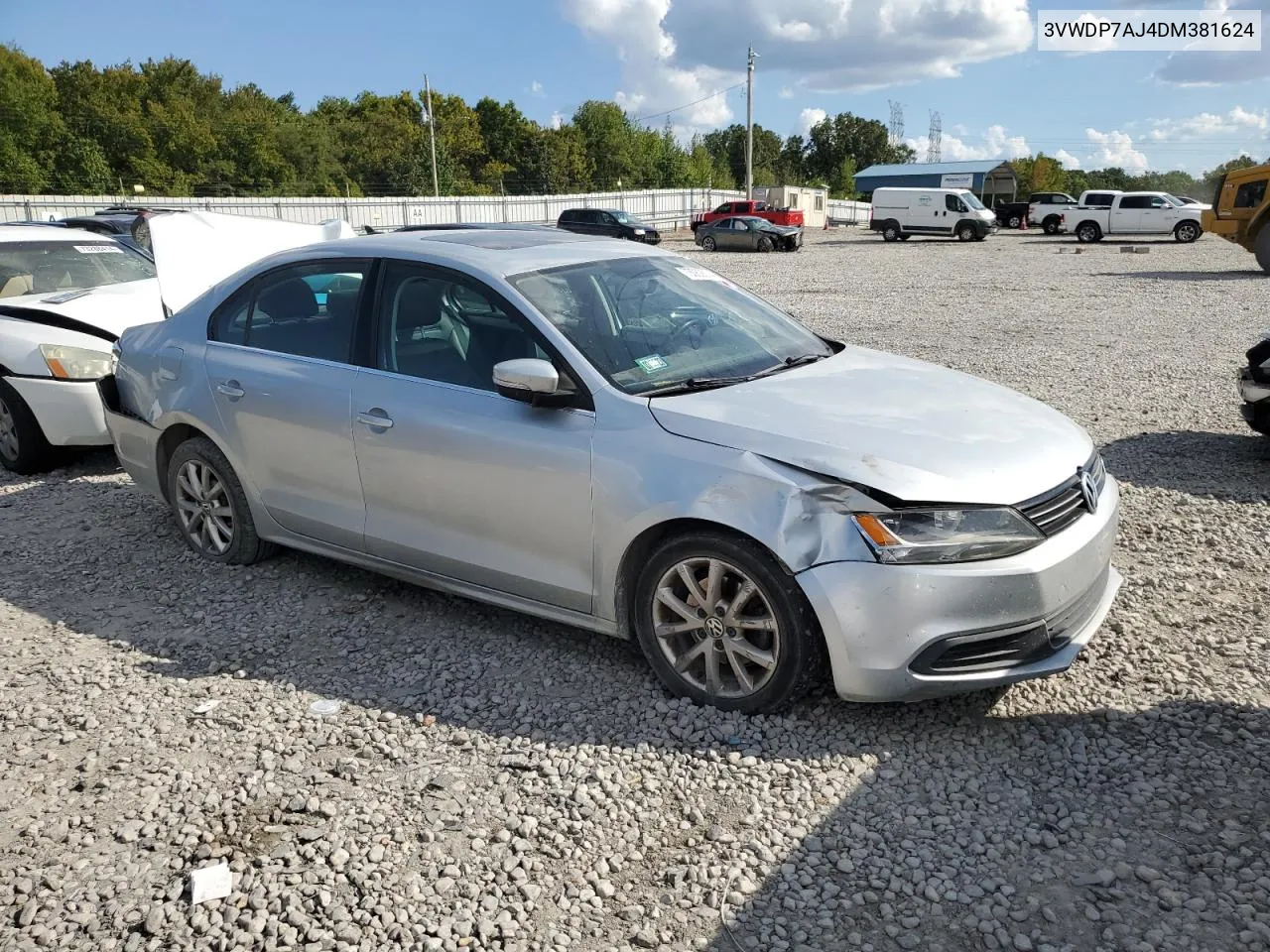 2013 Volkswagen Jetta Se VIN: 3VWDP7AJ4DM381624 Lot: 73062674