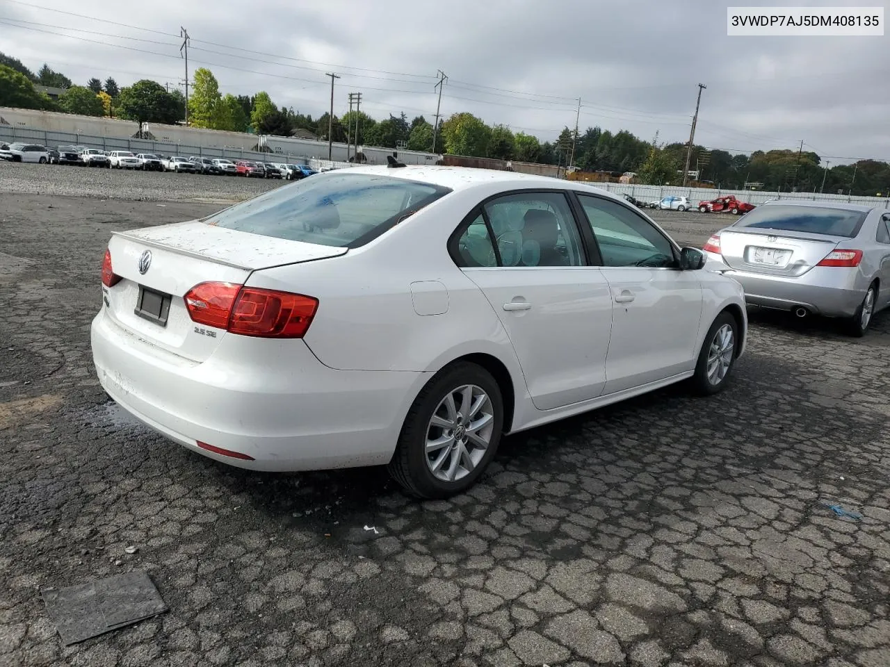 2013 Volkswagen Jetta Se VIN: 3VWDP7AJ5DM408135 Lot: 73179704