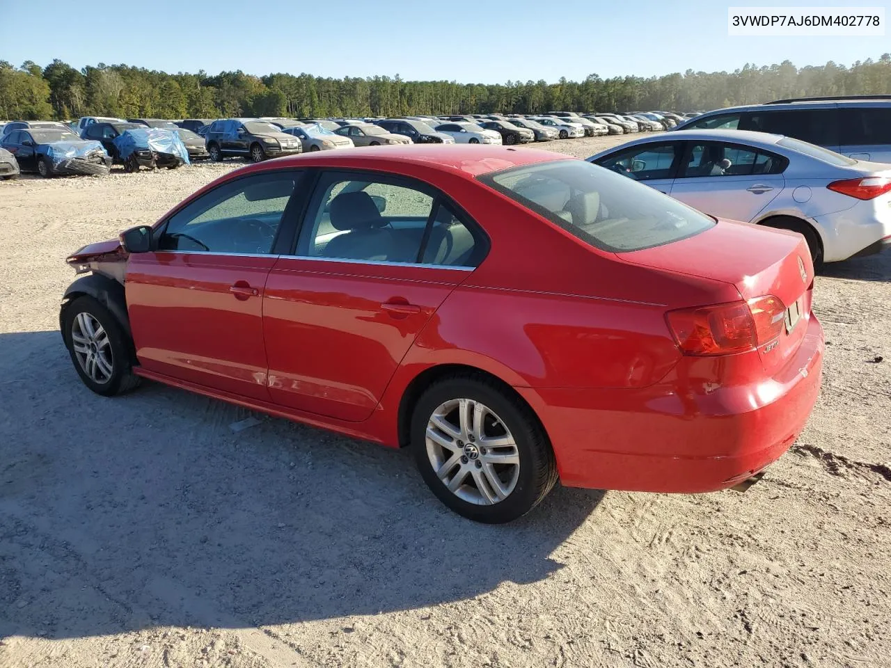 2013 Volkswagen Jetta Se VIN: 3VWDP7AJ6DM402778 Lot: 74089104