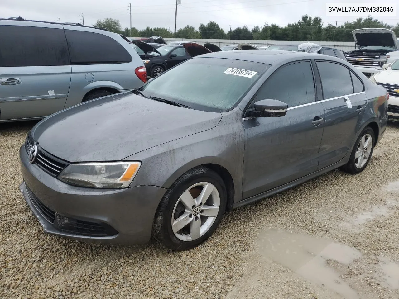 2013 Volkswagen Jetta Tdi VIN: 3VWLL7AJ7DM382046 Lot: 74108794