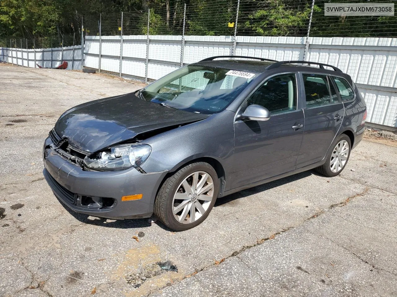 2013 Volkswagen Jetta Tdi VIN: 3VWPL7AJXDM673058 Lot: 74476694