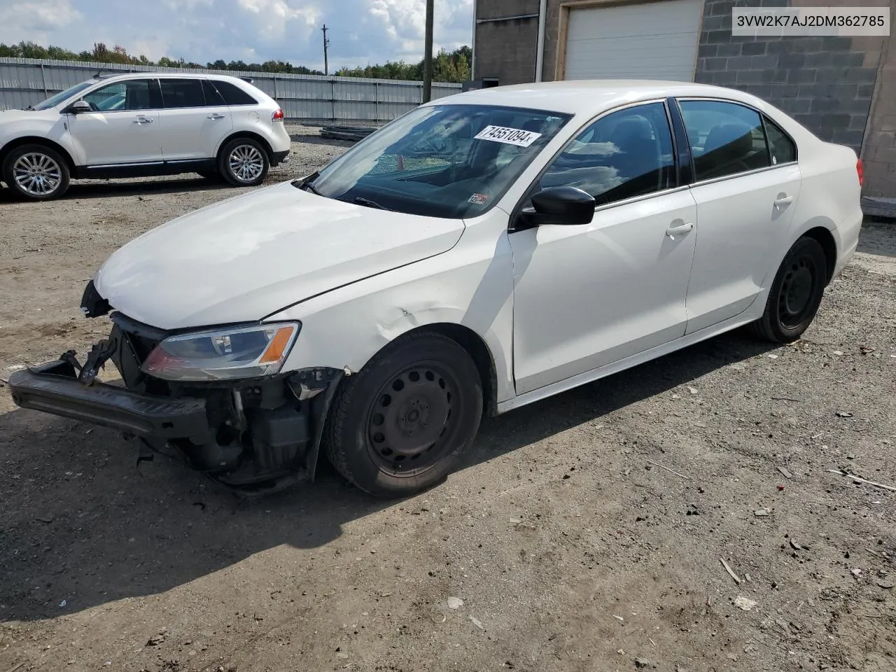 3VW2K7AJ2DM362785 2013 Volkswagen Jetta Base